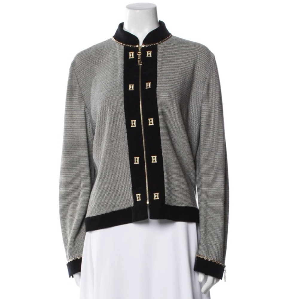 St. John Collection Black and Gray Evening Jacket